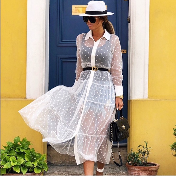 zara white tulle dress